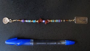 Beads, stones and hand cast bronze