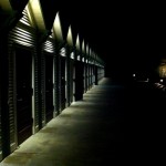 The changing rooms poolside