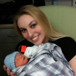 Sarah holding son Nolan November 2nd